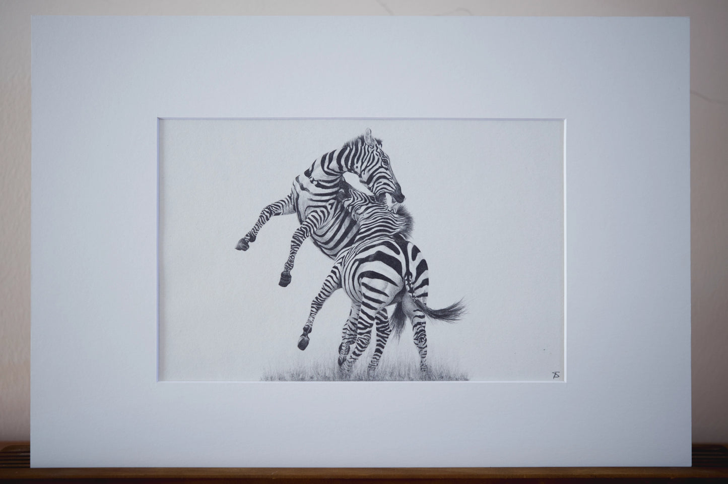 'Fighting Stallions' Original Artwork